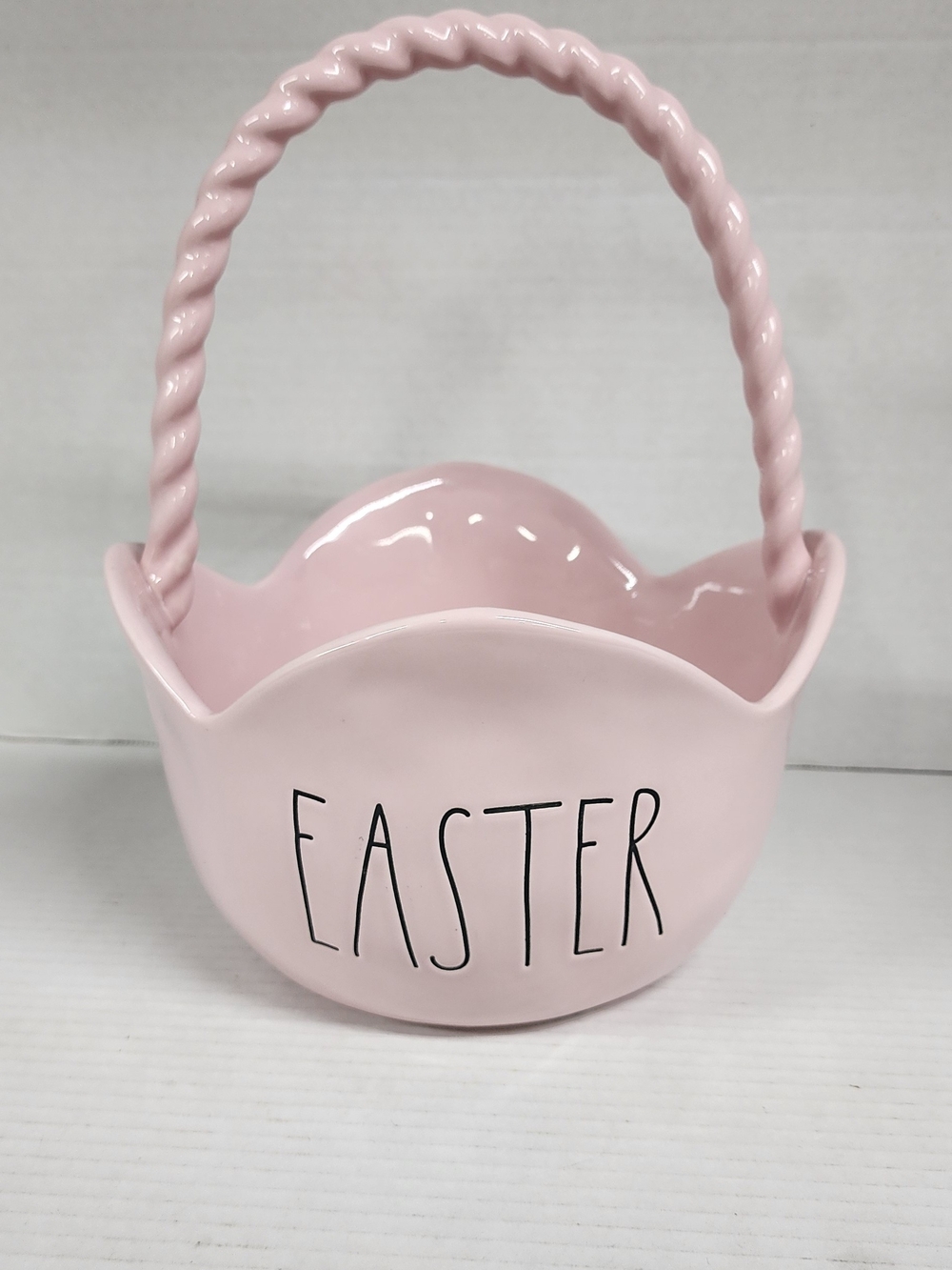 Rae Dunn Pink Easter Ceramic Basket